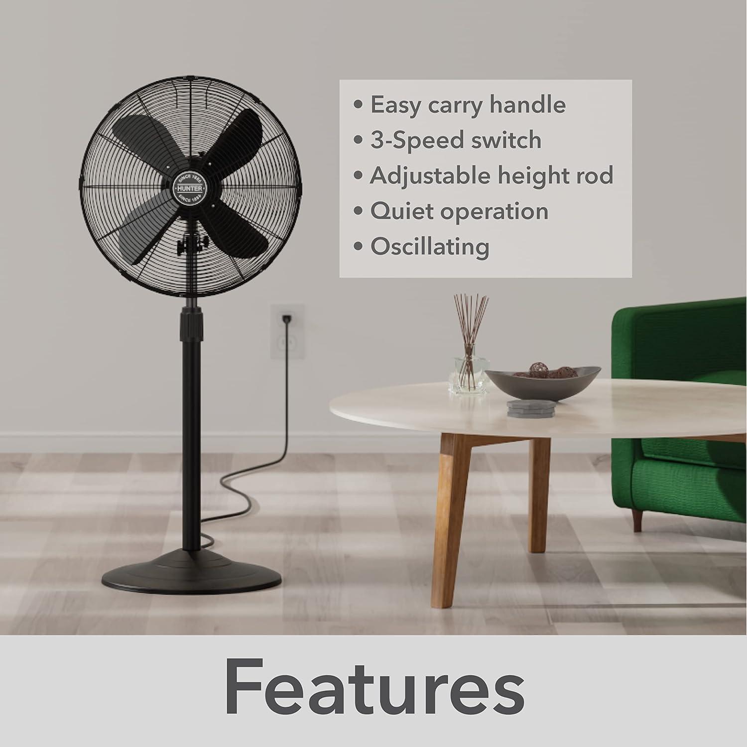 Hunter Fan 47" Oscillating Pedestal Fan
