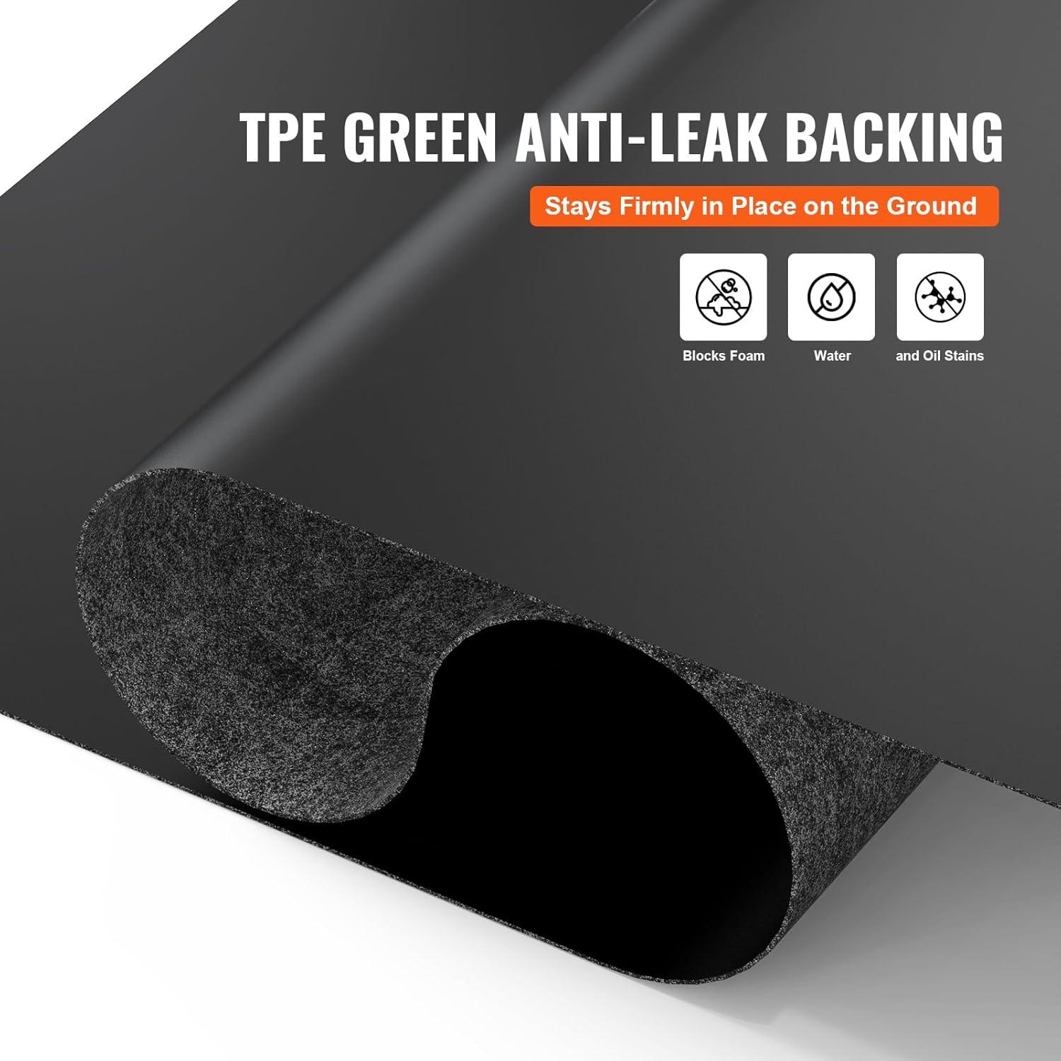 VEVOR 74 x 72 Inch Hot Tub Mat, Extra Large Inflatable Hot Tub Pad, Waterproof Slip-Proof Backing, Absorbent Spa Pool Ground Base Flooring Protector Mat Reusable Outdoor & Indoor, Also for Car Repair