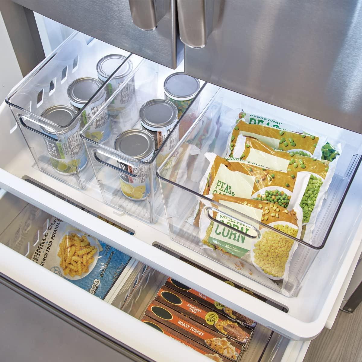 Clear Plastic Freestanding Cabinet Organizer with Handles