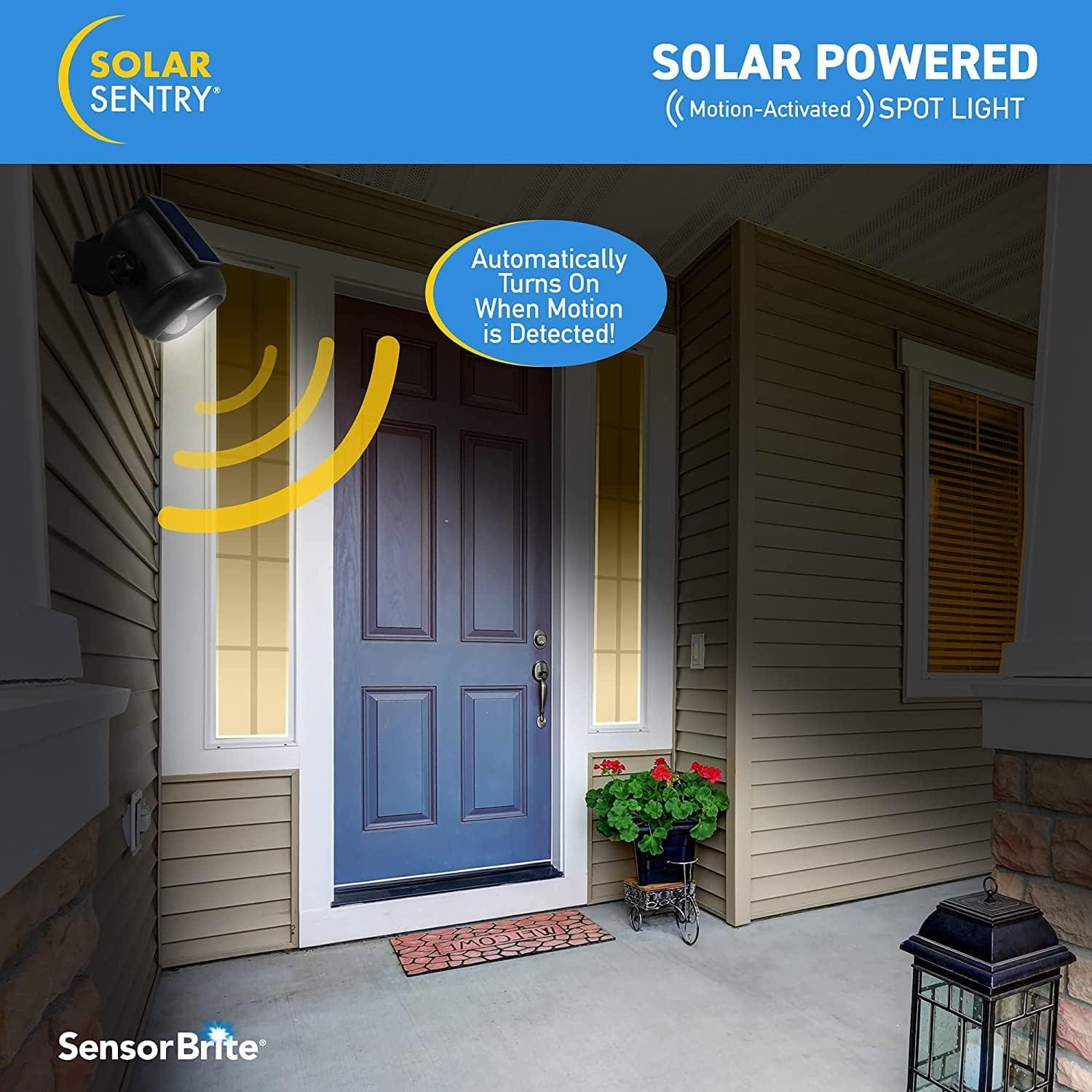 Sensor Brite SSSL-MC4 Solar Sentry Solar Powered Spot Light, As Seen On TV - Quantity 1