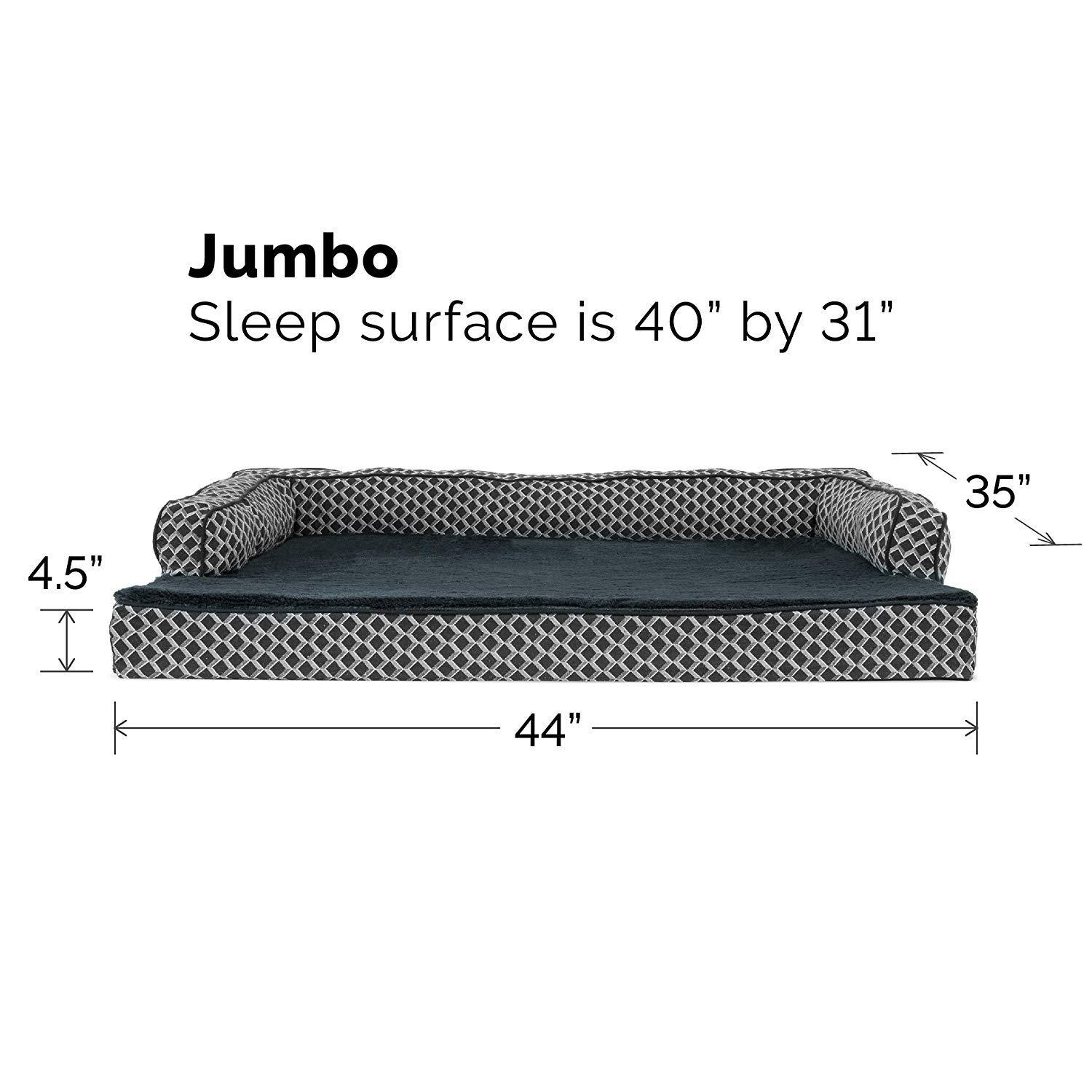 FurHaven Plush & Diamond Décor Comfy Couch Pet Bed