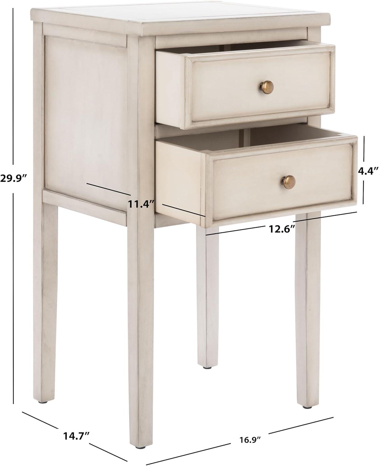 Toby Accent Table with Storage Drawers  - Safavieh