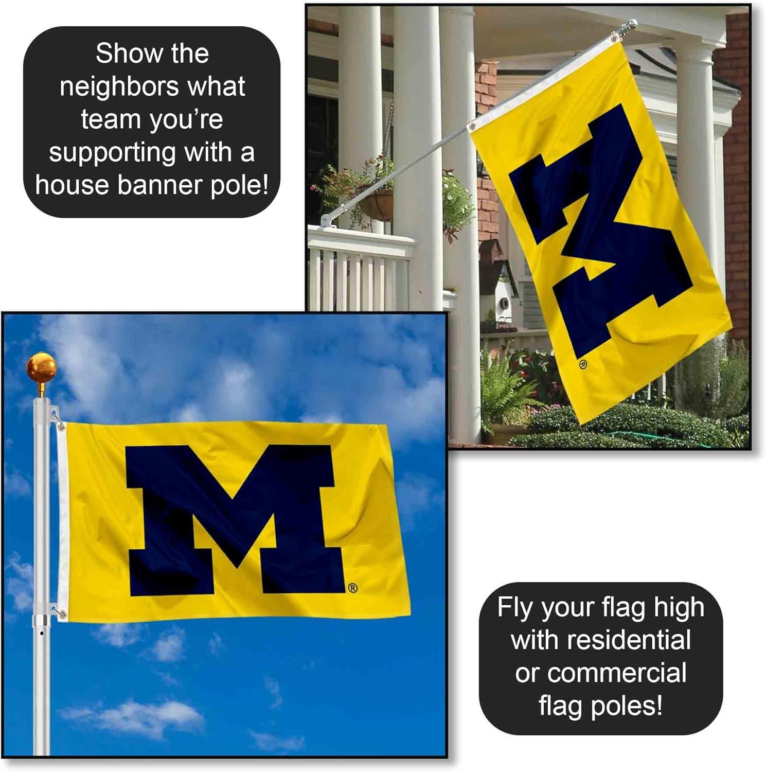 Michigan-Wolverine's 3X5 Indoor Outdoor Banner Flag w/grommets for hanging