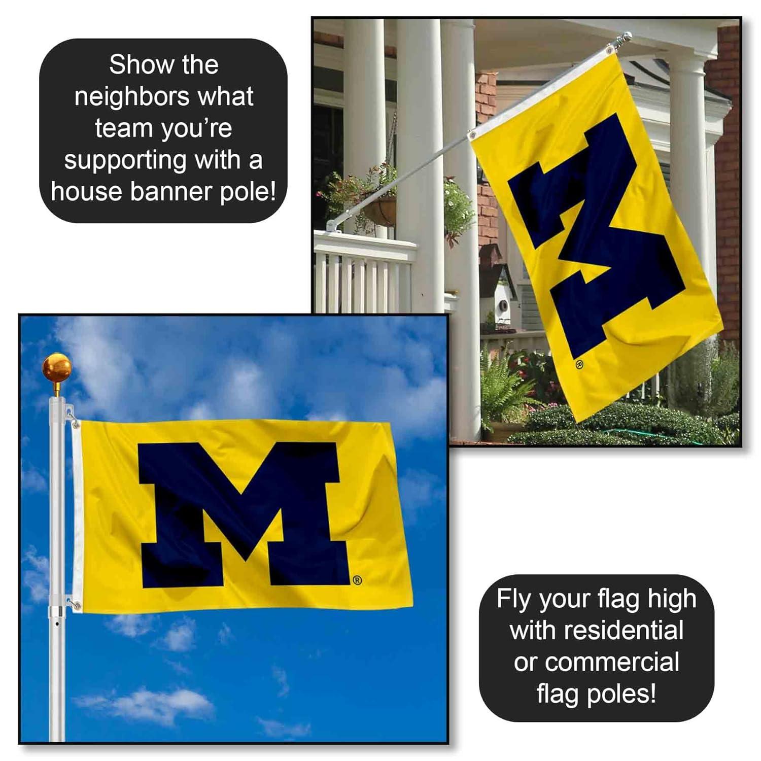 Michigan-Wolverine's 3X5 Indoor Outdoor Banner Flag w/grommets for hanging