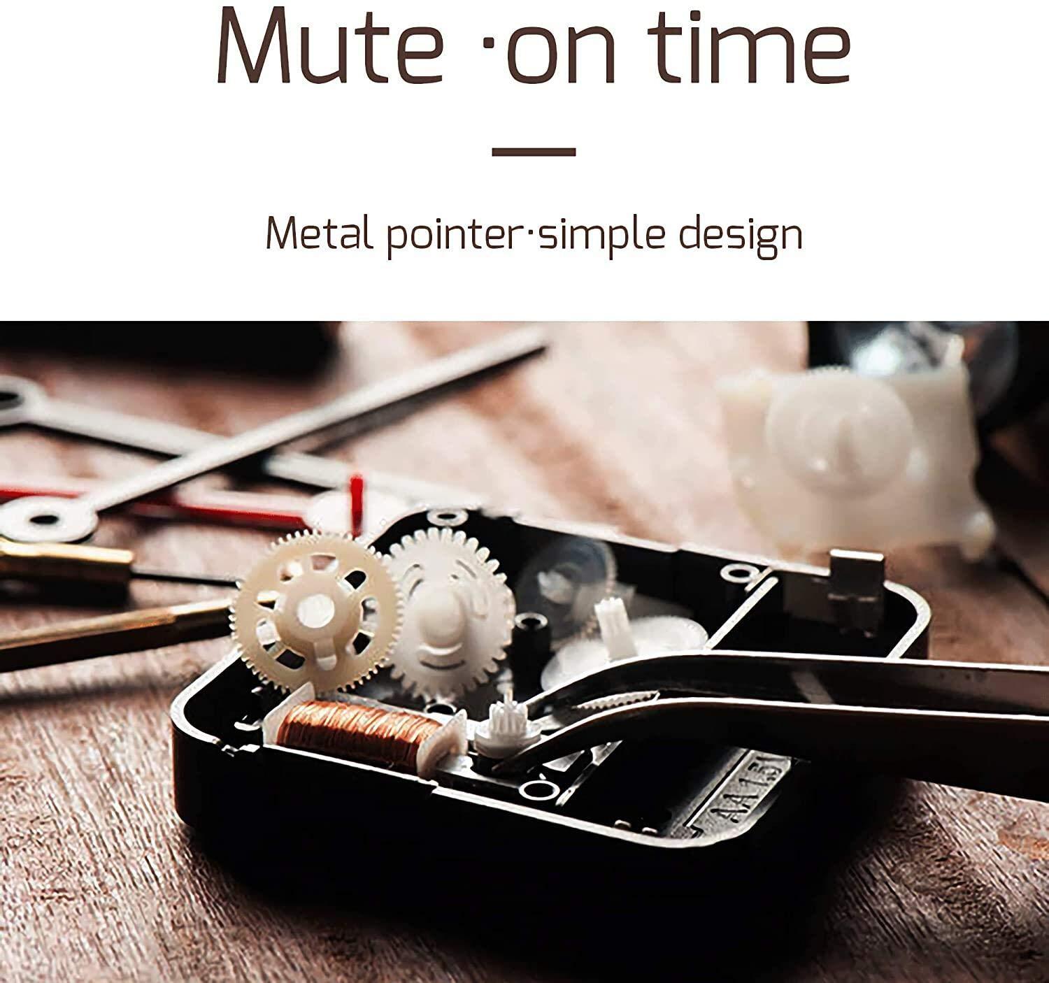 Table Clock-Modern Table Clock Silent-Non-Ticking 10-inch dial, Clear and Easy to Read, Used for Living Room, Bedroom Decoration