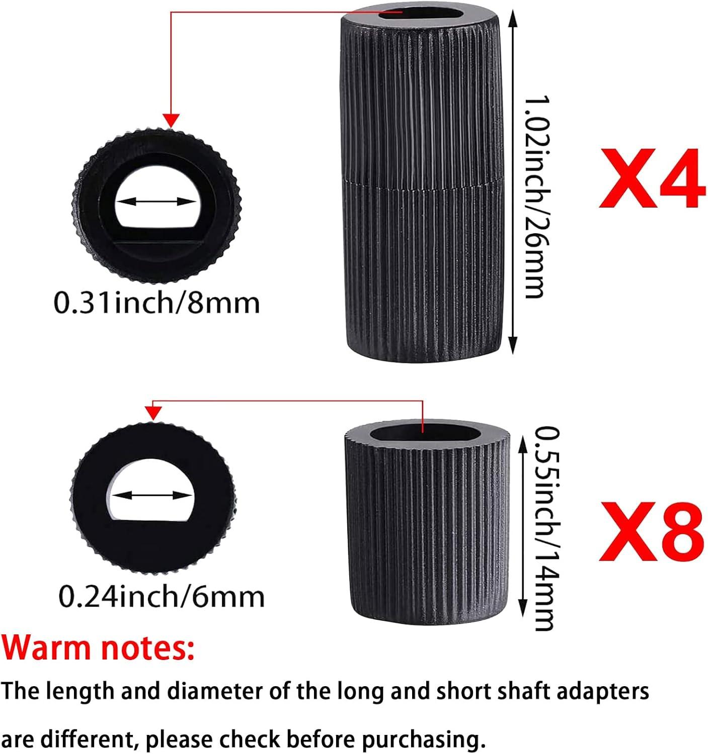 Myenne 4 Pack Oven Control Switch Knobs With 12 Adapters Universal Stove Knobs Replacements Burner Range Knobs For Oven Stove Range Black