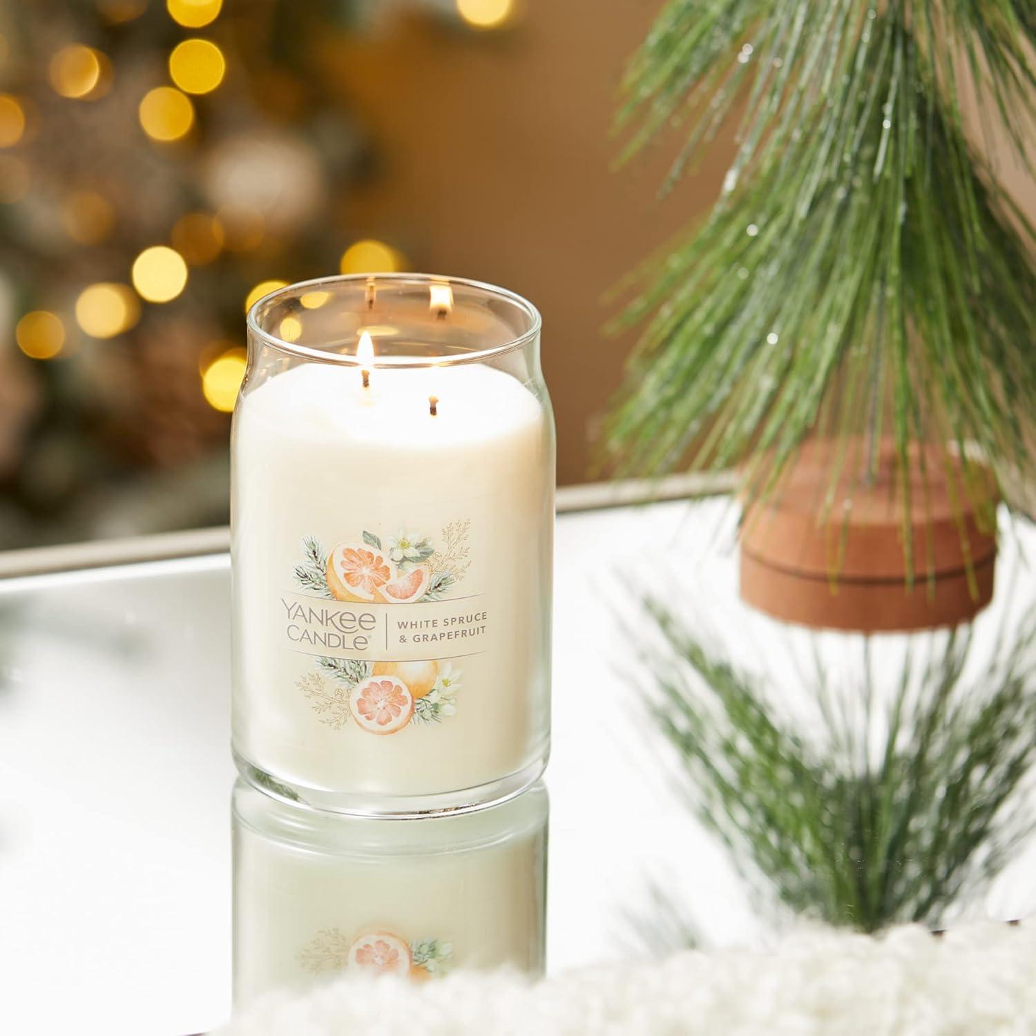 White Spruce and Grapefruit Scented Soy Jar Candle