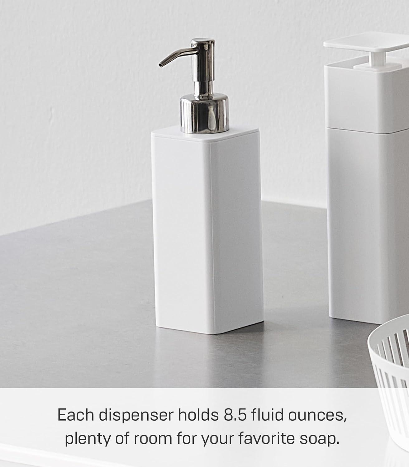 Yamazaki Home Yamazaki Home Refillable Hand Soap Dispenser With Pump, Bathroom, Kitchen, 8.5 fluid oz.