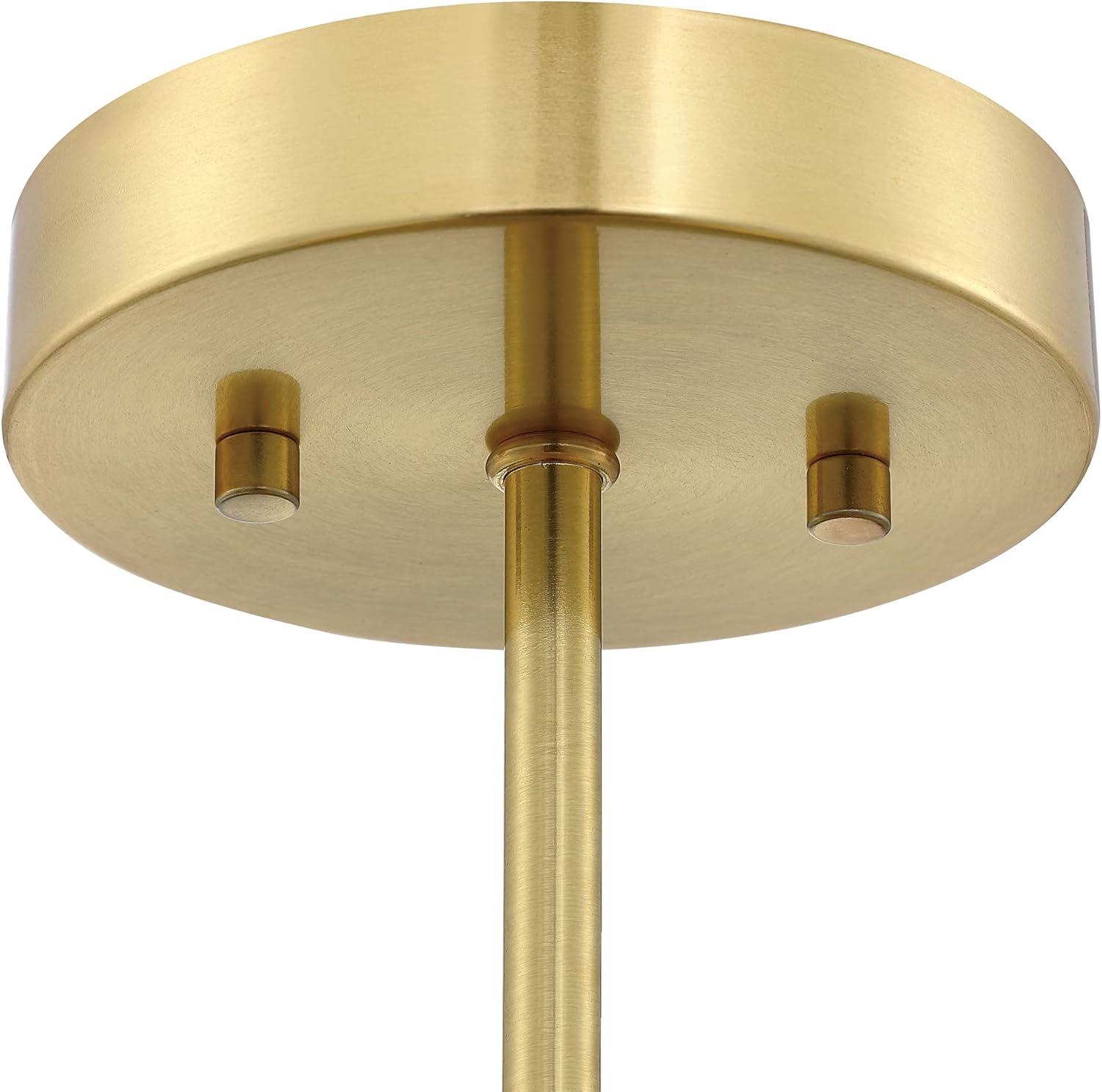 Design House 588517-SG Gracelyn Modern Indoor Dimmable Semi-Flush Ceiling Light with Clear Seedy Glass Globe Shade for Kitchen Hallway Bedroom, Satin Gold