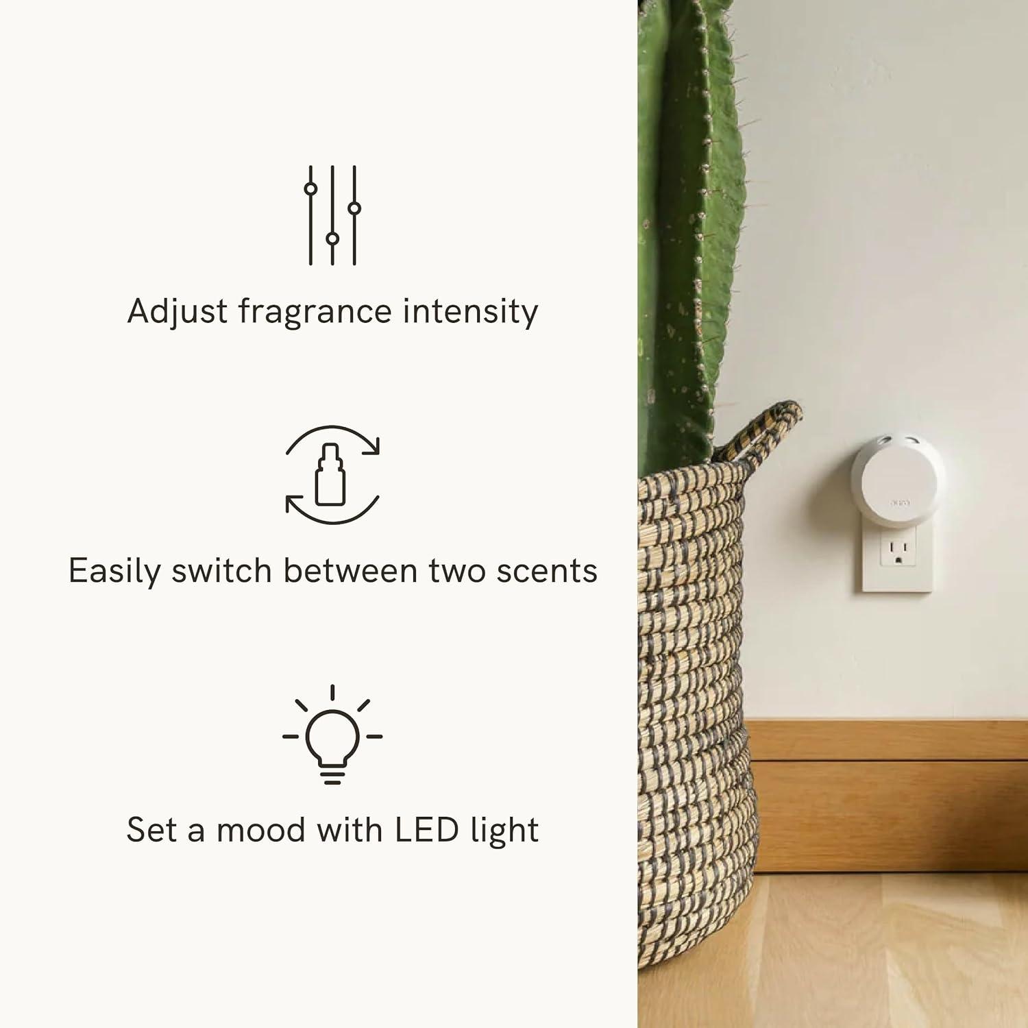 Smart Home Fragrance Diffuser Starter Set - Guy Fox SoHo and Noma Refills - Wi-Fi connected, customizable home scent