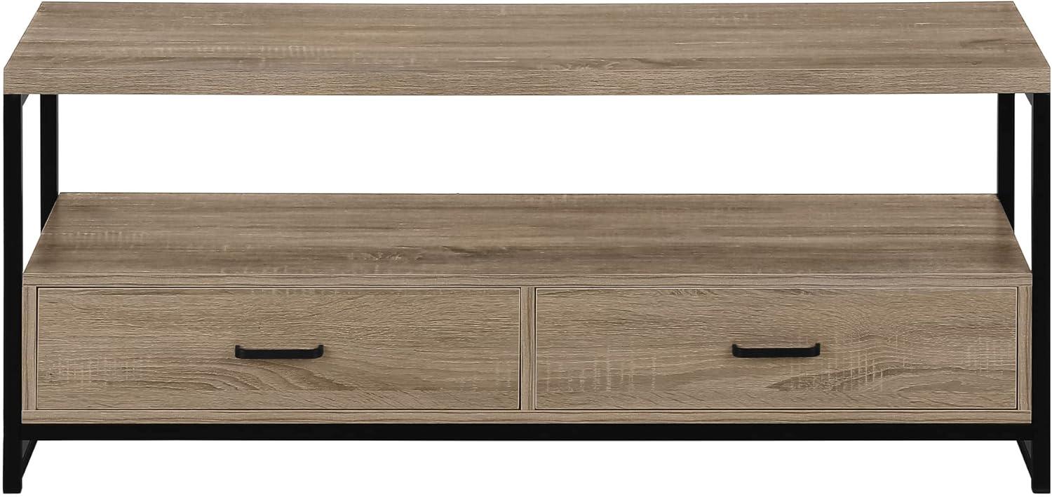 Ophelia & Co. Tv Stand, 48 Inch, Console, Media Entertainment Center, Storage Drawers, Living Room, Bedroom, Laminate, Metal, Contemporary, Modern