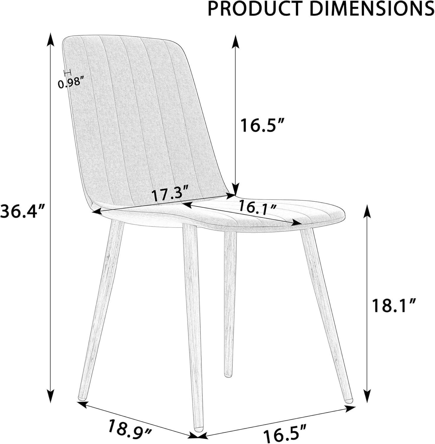 Dining Chairs Set of 4, Modern Style Dining Kitchen Room Upholstered Side Chairs