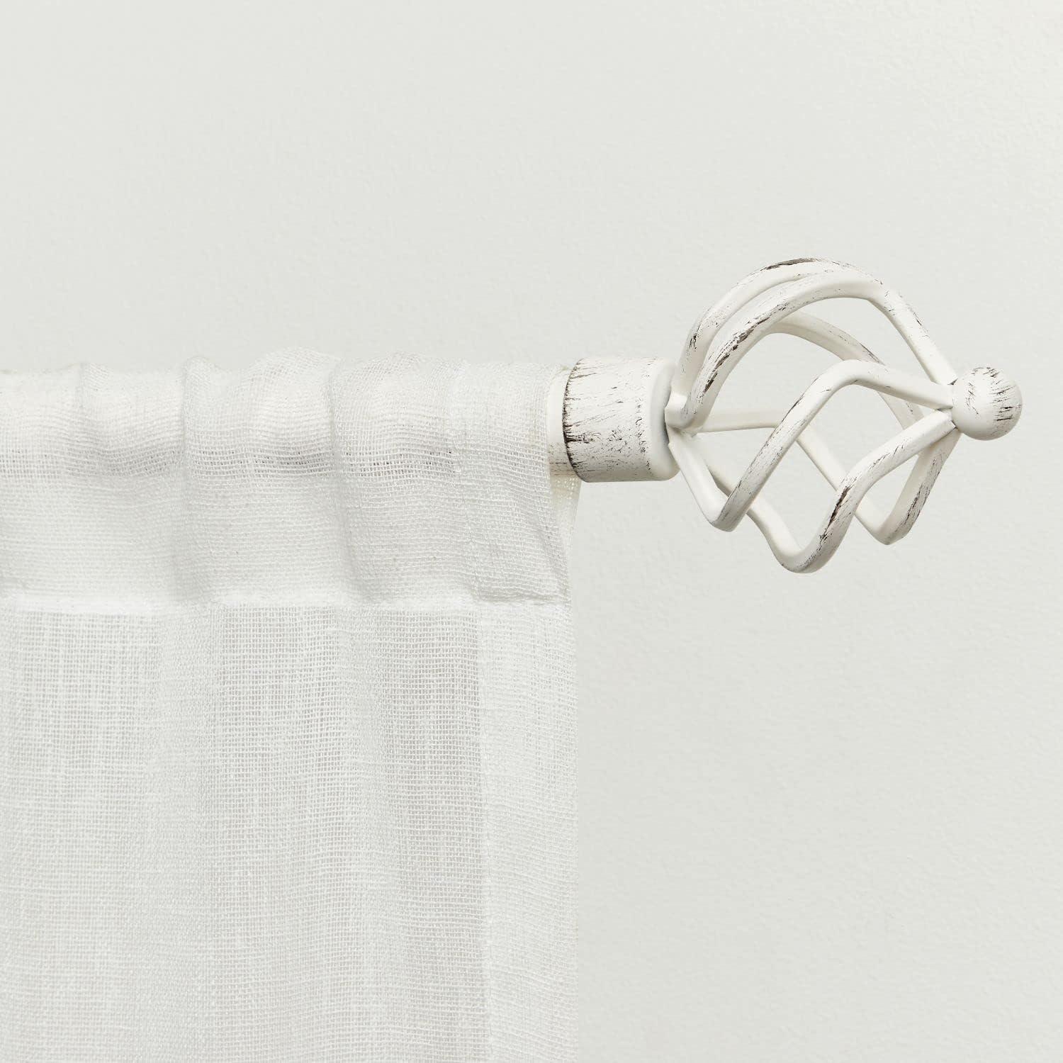 Exclusive Home Exclusive Home Torch Curtain Rod and Coordinating Finial Set, Adjustable