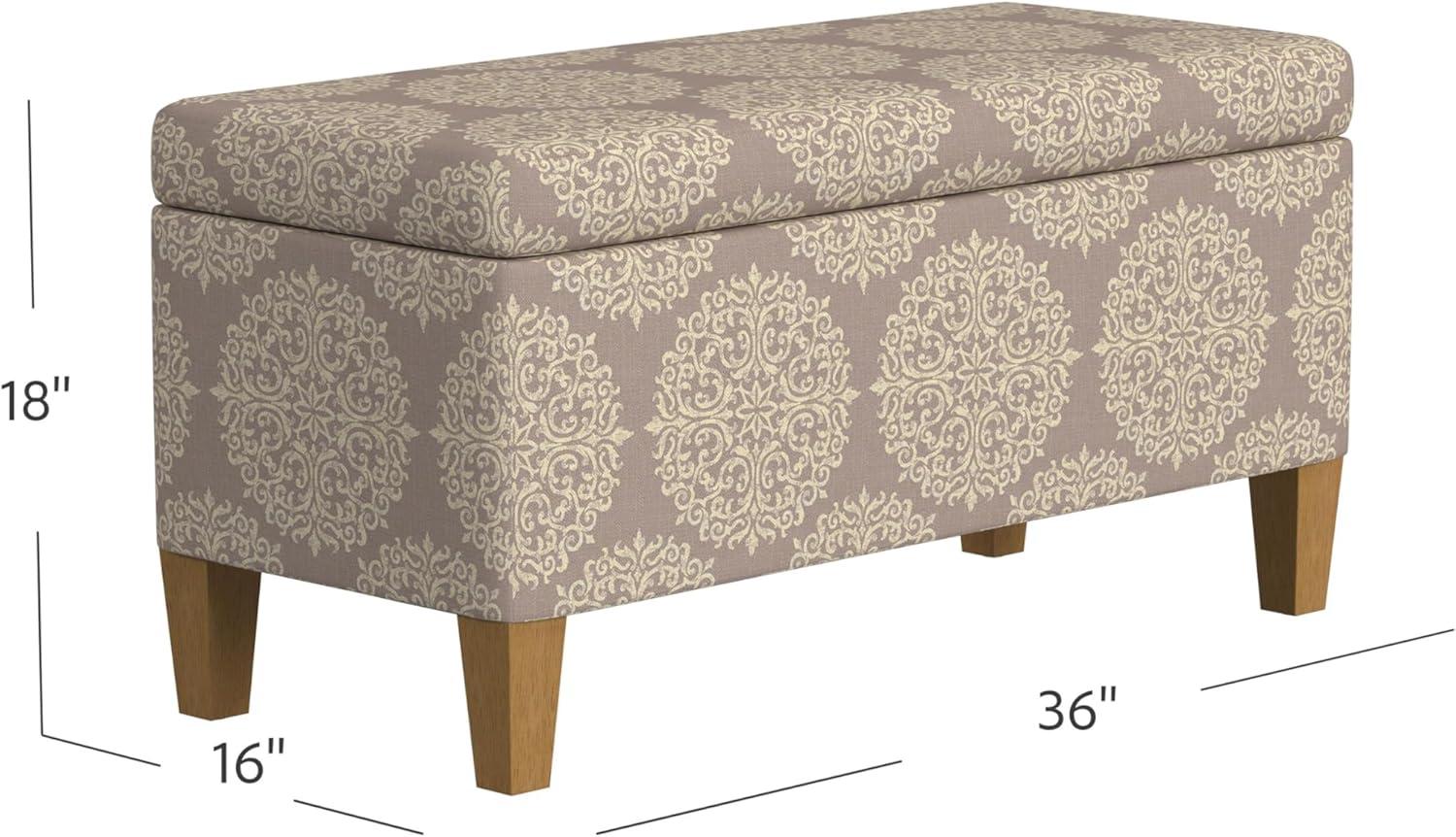 Large Textured Storage Bench - HomePop