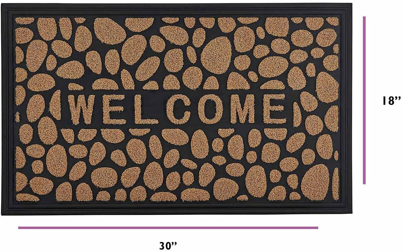 Superio  Non-Slip Welcome Doormat for Entry, 18" x 30", Waterproof, Mat Natural