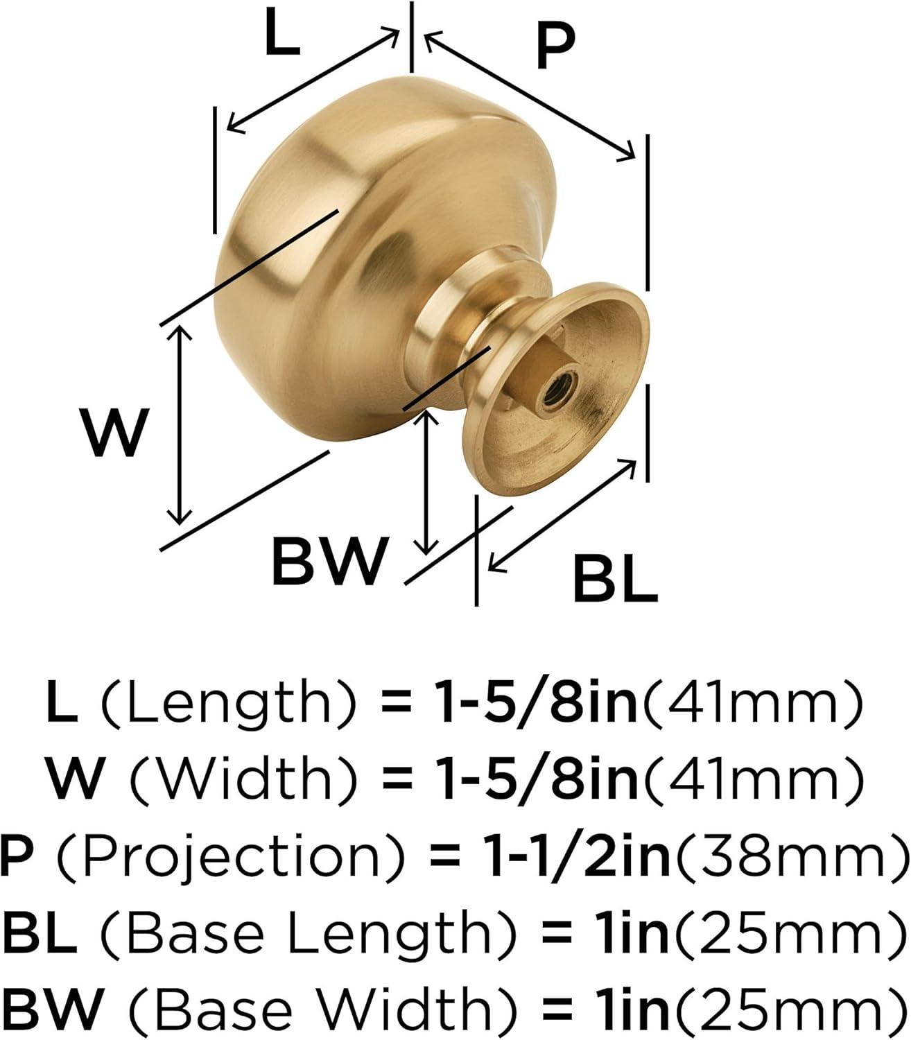 Kane 1-5/8 inch (41mm) Diameter Champagne Bronze Cabinet Knob