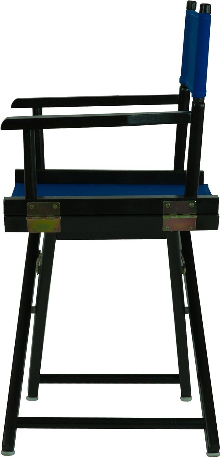 Classic Foldable Director's Chair in Royal Blue & Black