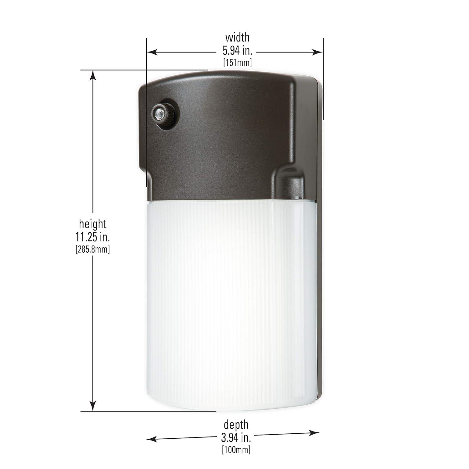 HALO Outdoor Bronze Outdoor Integrated LED Wall Pack Light with Dusk to Dawn Photocell Sensor