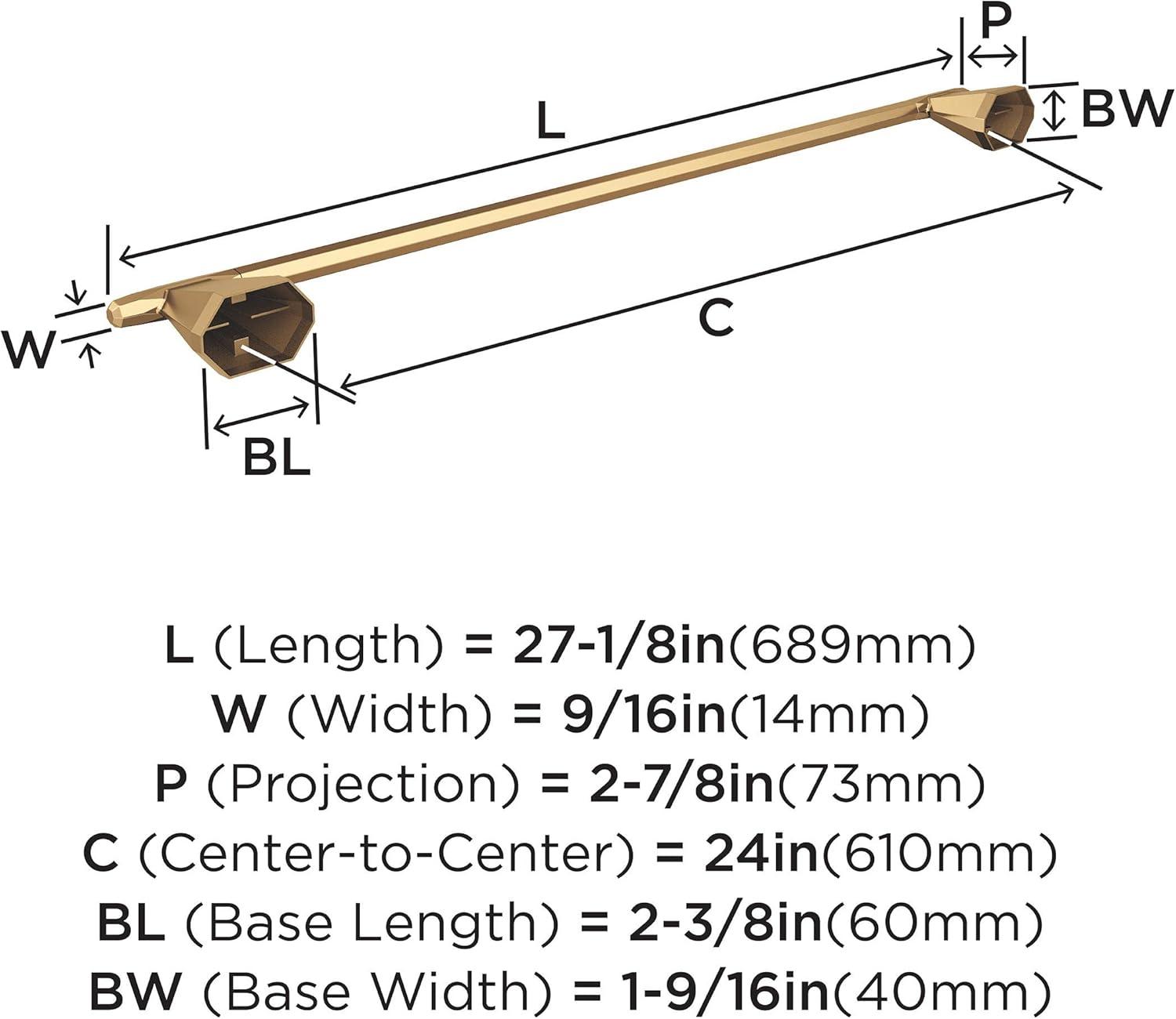 Amerock St. Vincent Champagne Bronze 24 inch (610mm) Towel Bar