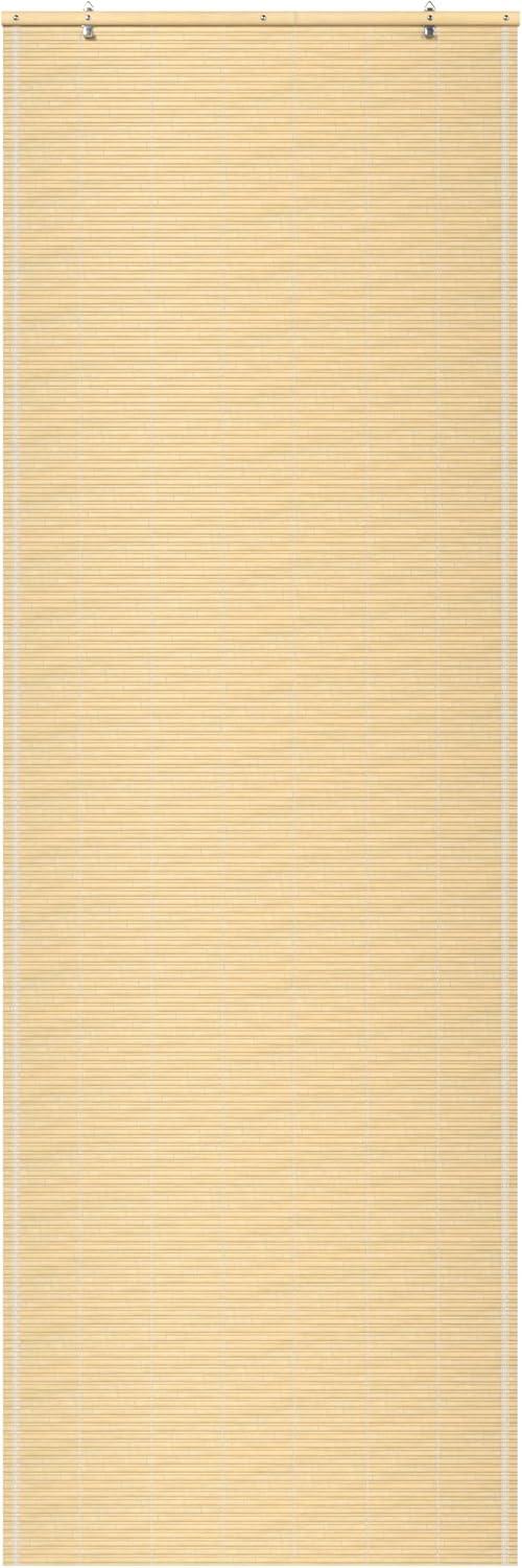 Oriental Furniture Cordless Light Filtering Bamboo Roman Window Shades, Beige, 2" x 24"