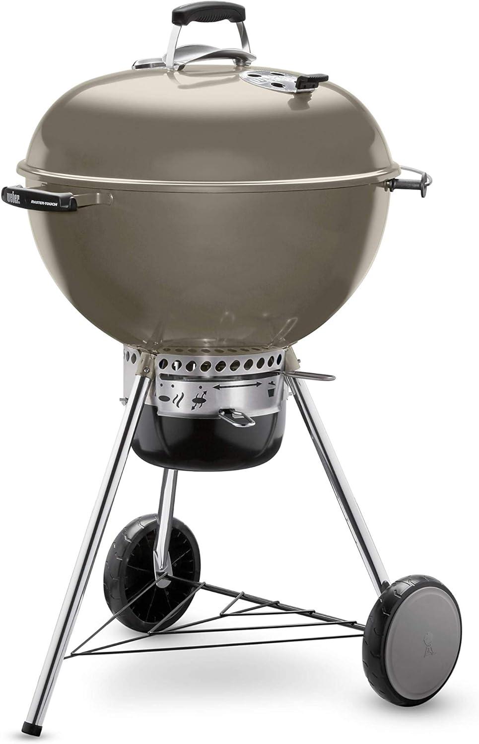 22-Inch Smoke Charcoal Kettle Grill with Nylon Handles