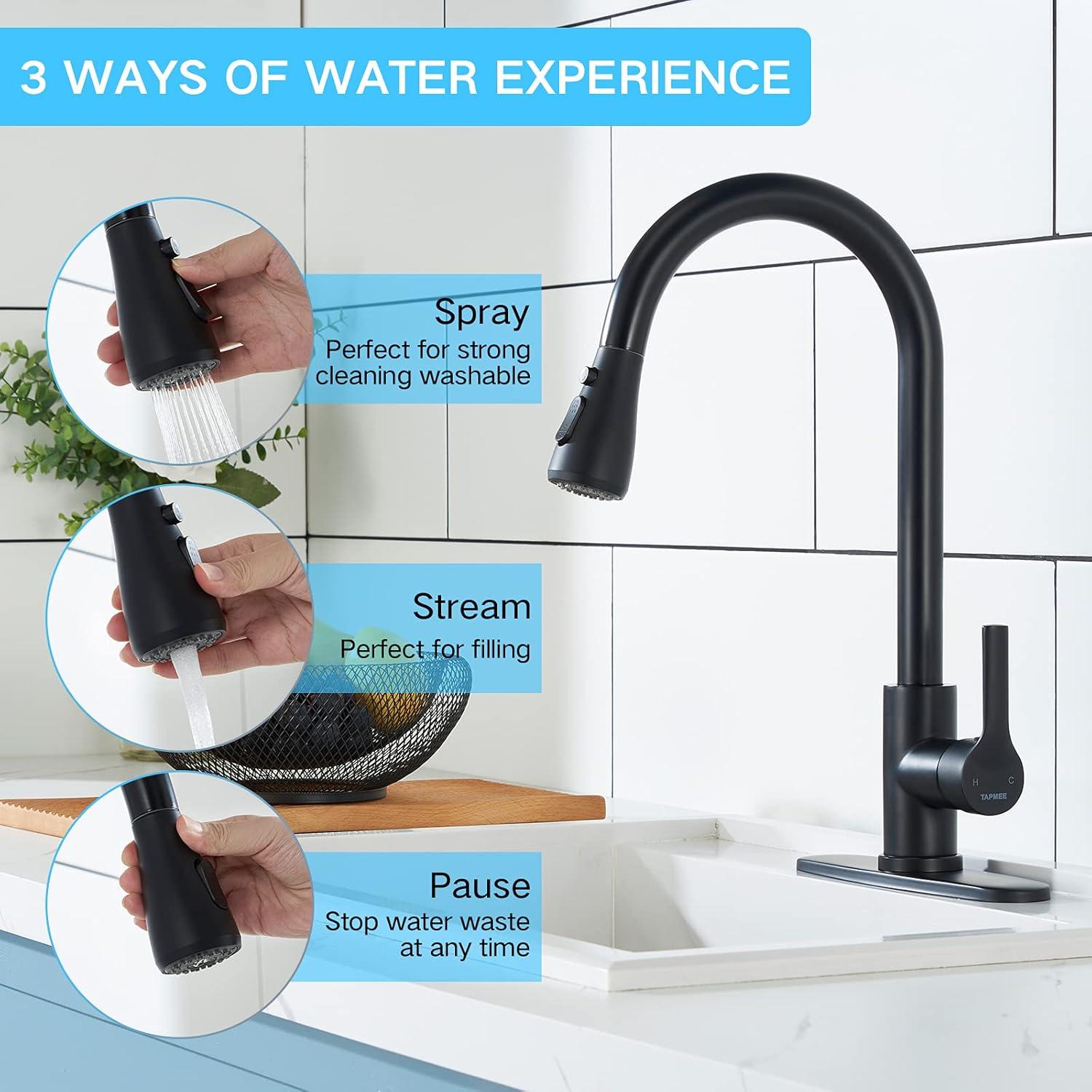 Babevy Pull Down Kitchen Faucet