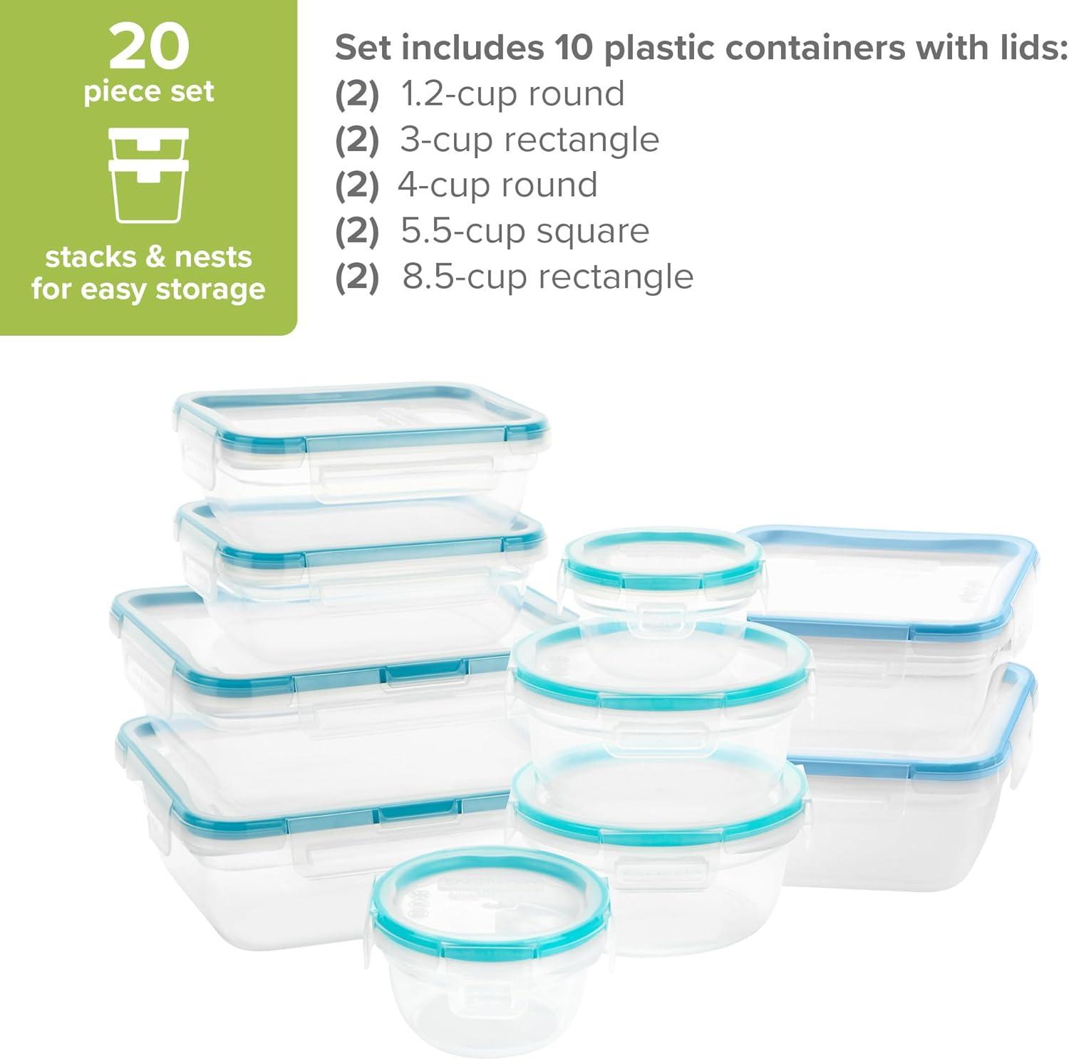 Snapware Total Solutions Plastic Food Storage Container Set - 20pc
