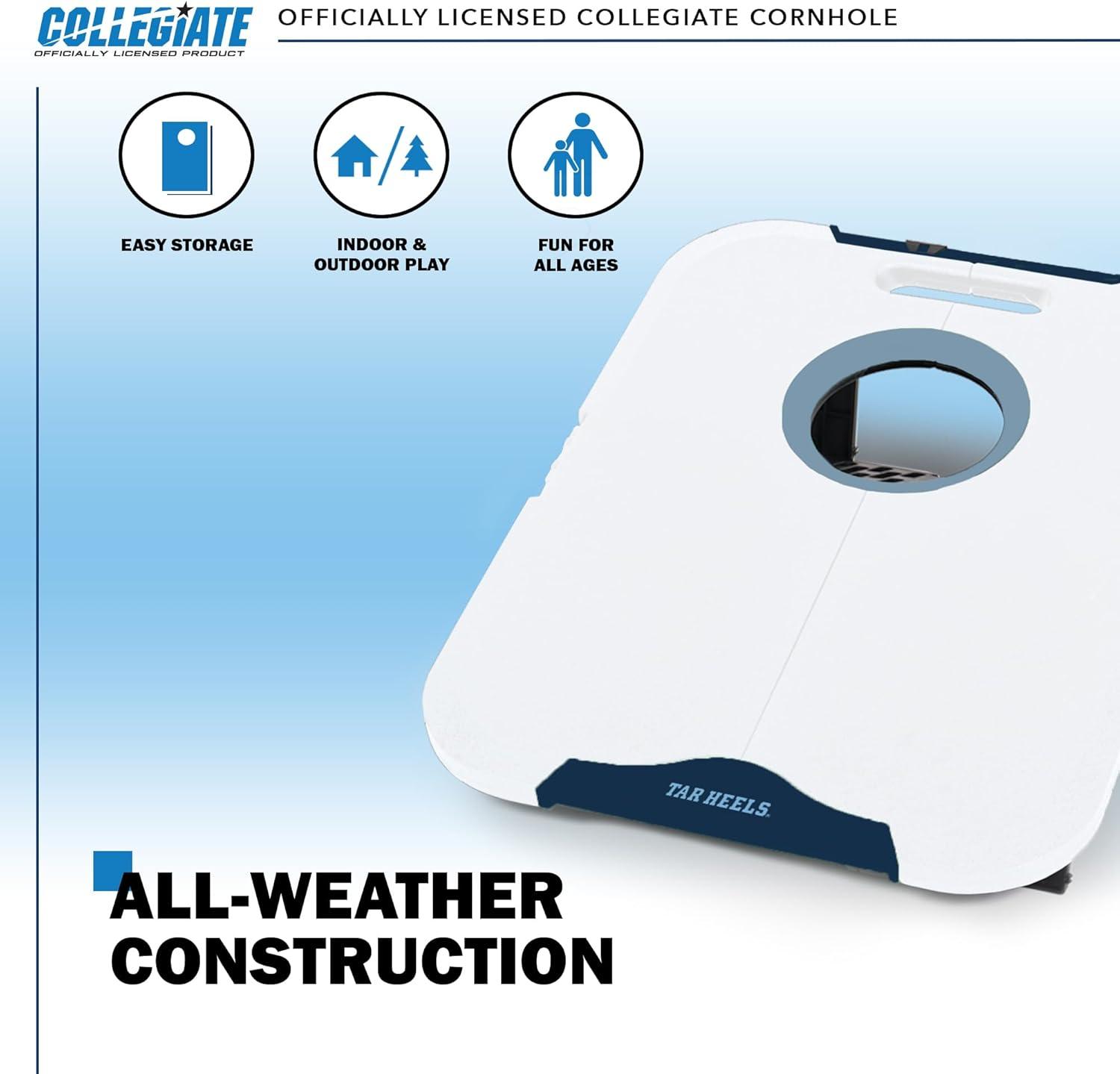 NCAA North Carolina Tar Heels All-Weather Travel Cornhole Set