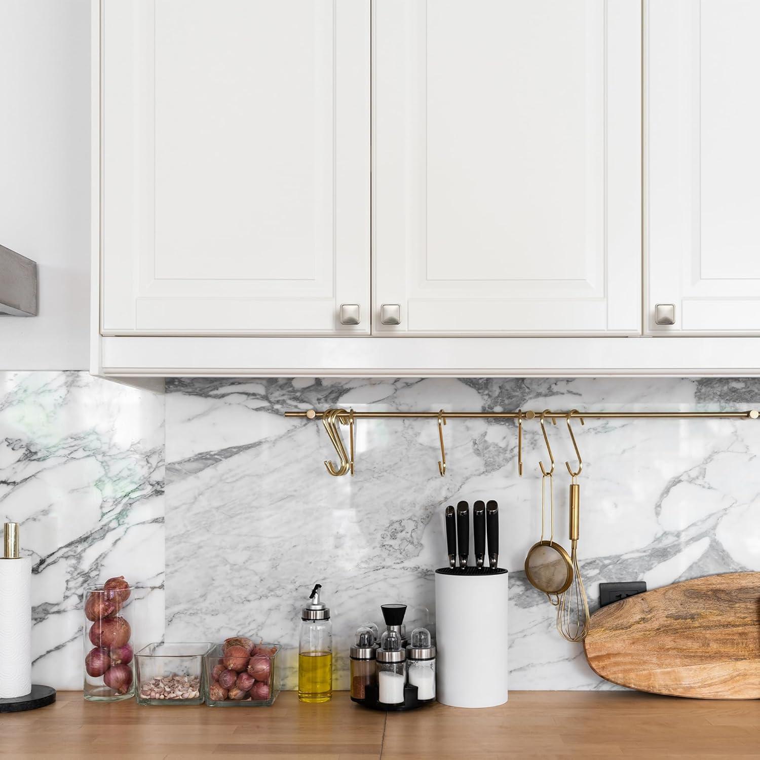 Single Hole Drawer Knobs - 10 Pack Black Cabinet Knobs - Square Dresser Knobs Dresser Handles Closet Door Knobs - Kitchen Cabinet Knobs - Cabinet Hardware