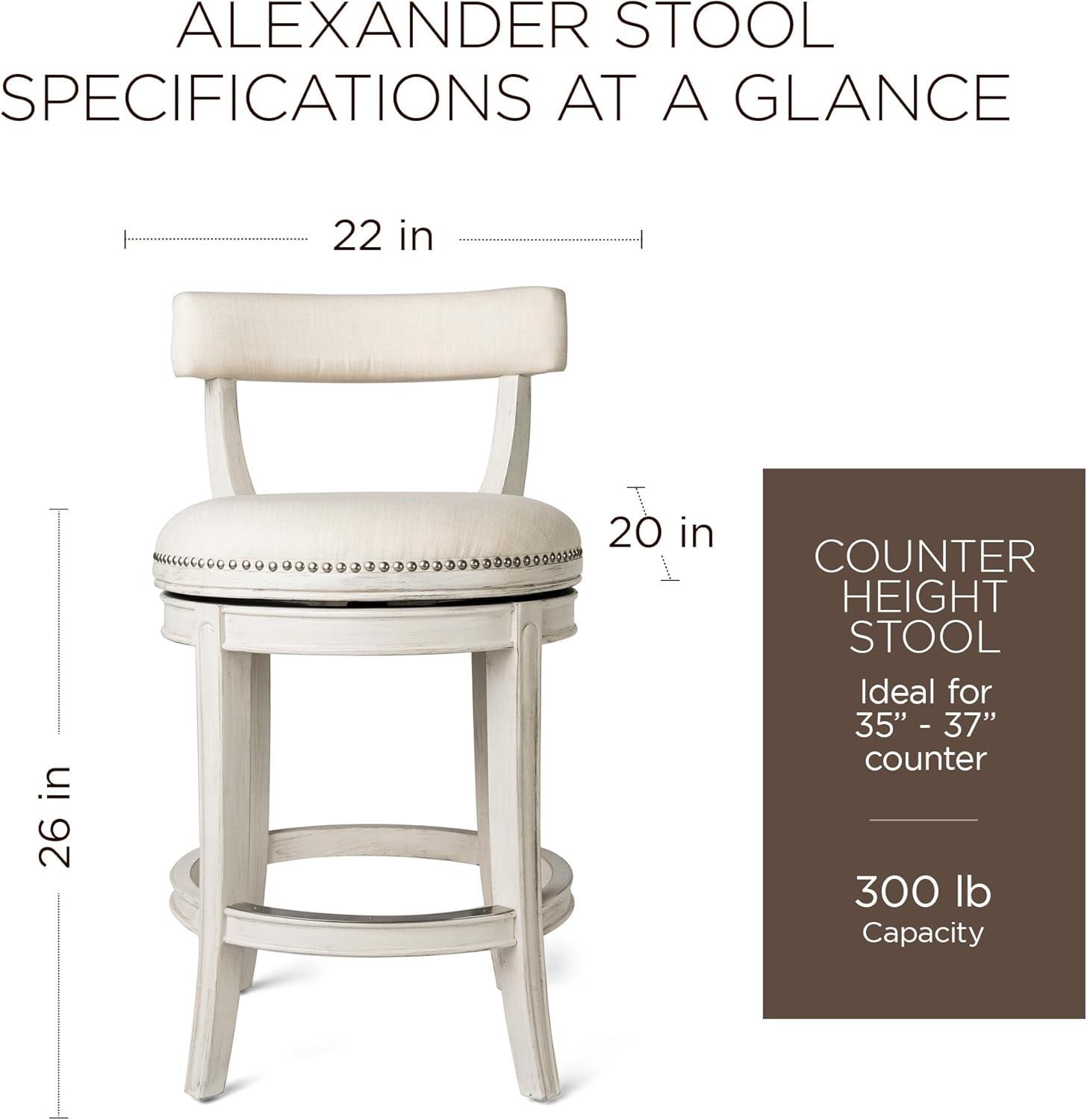 Maven Lane Alexander Counter Stool with Fabric Upholstery