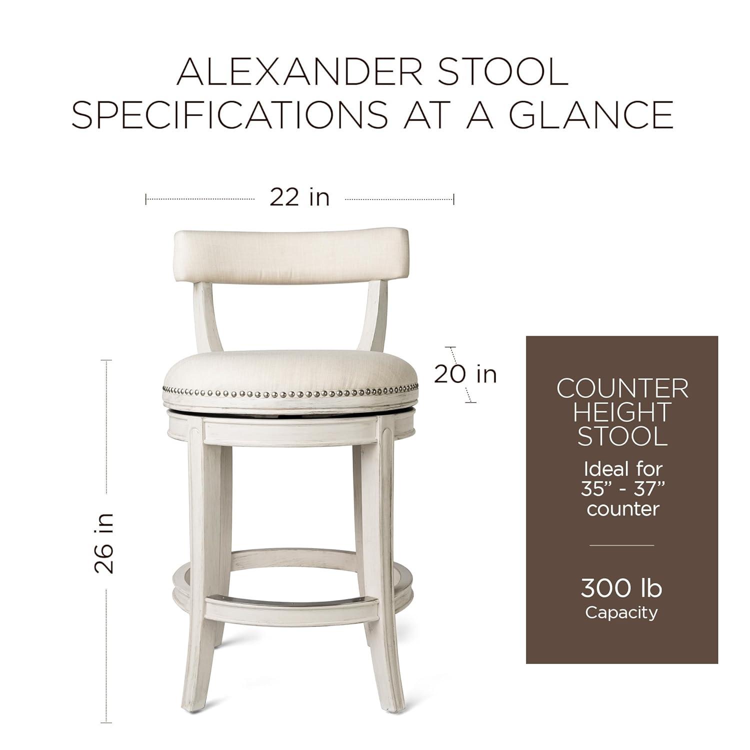 Maven Lane Maven Lane Alexander Stool with Fabric Upholstery