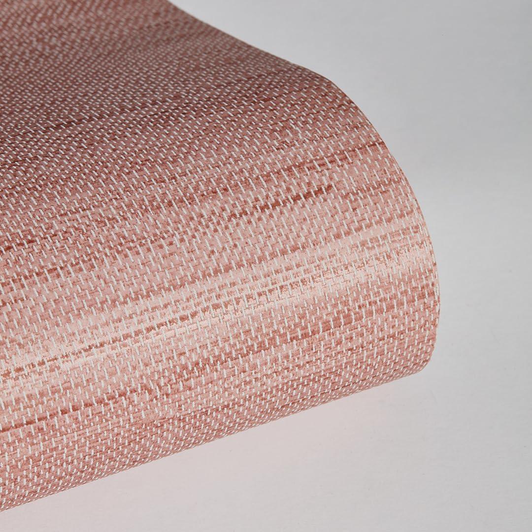Tempaper & Co.® Fauz Horizontal Grasscloth Removable Peel and Stick Wallpaper, Textured Salmon, 28 sq. ft.: Vinyl, Prepasted