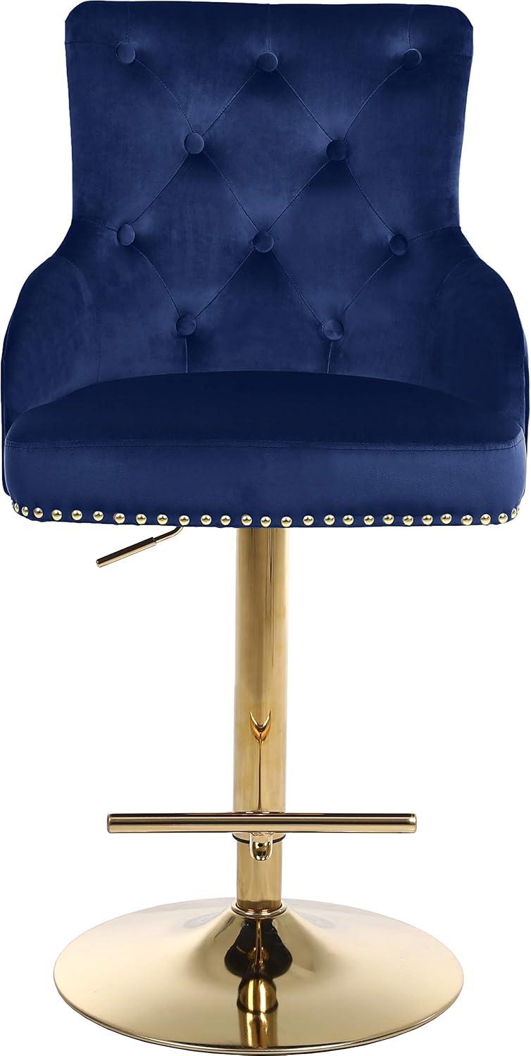 Meridian Furniture Claude Navy Velvet Adjustable Stool