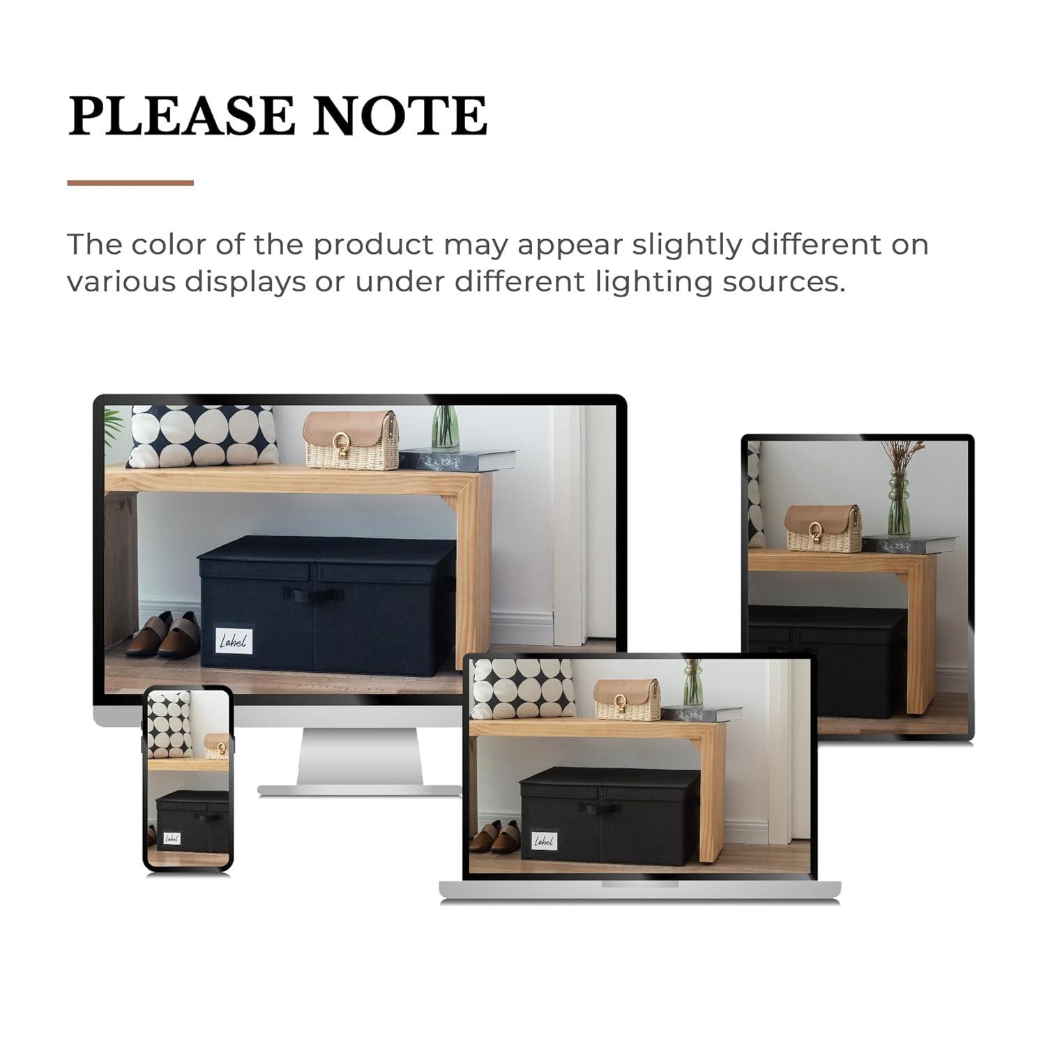 GRANNY SAYS Fabric Storage Bin with Lid, Decorative Storage Box, Extra Large Storage Baskets, Closet Organizer, Gray, 1-Pack