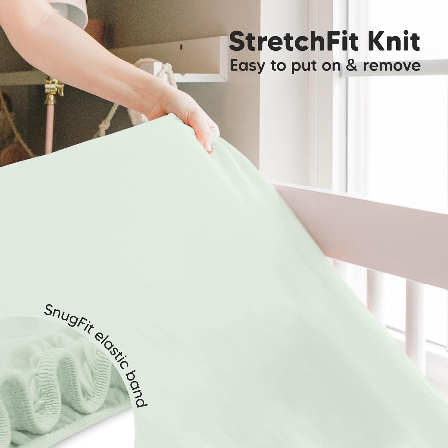 KeaBabies 2pk Isla Fitted Crib Sheets for Boys, Girls, Baby Crib Sheet, Fits Standard Nursery Crib Mattresses (Herb)