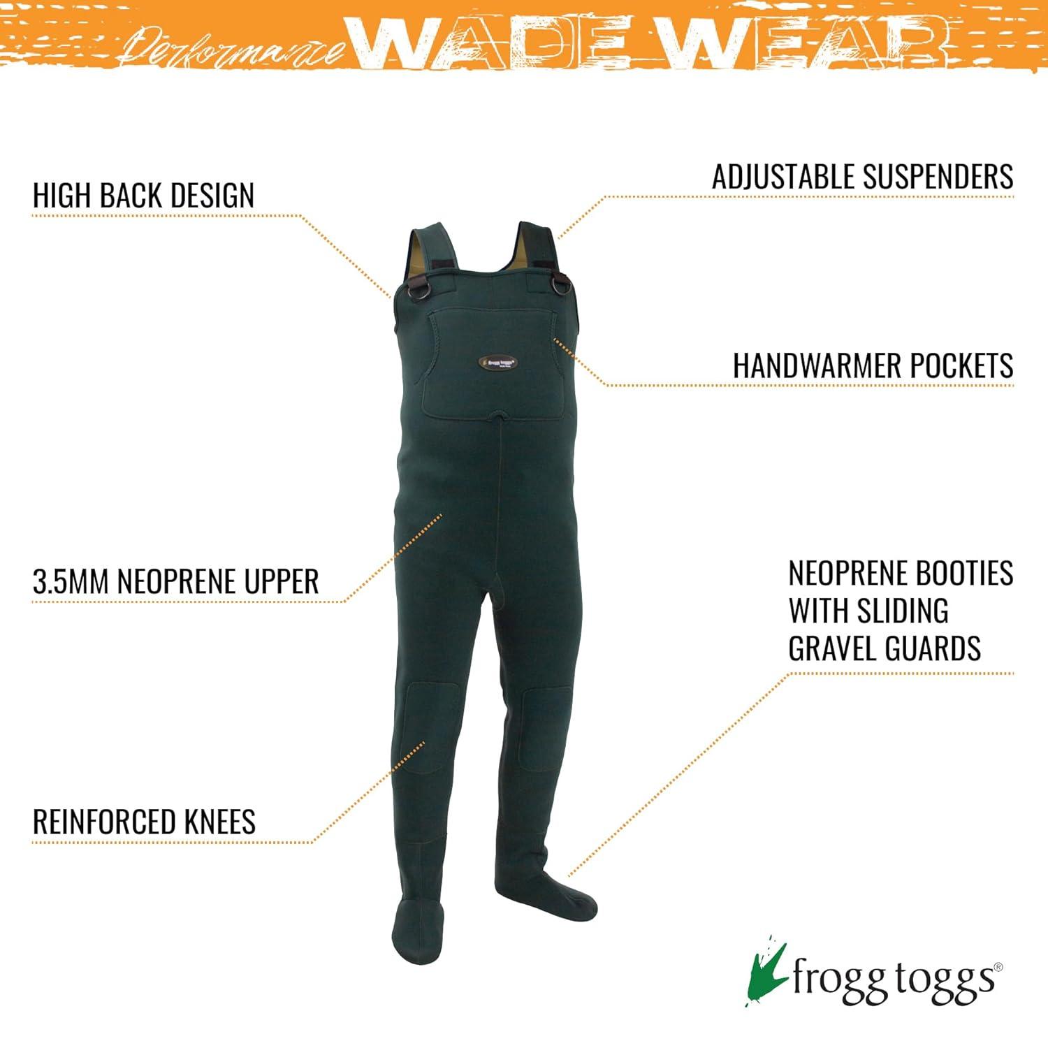 Frogg Toggs Amphib Neoprene Stockingfoot Chest Wader | Forest Green | Size MD