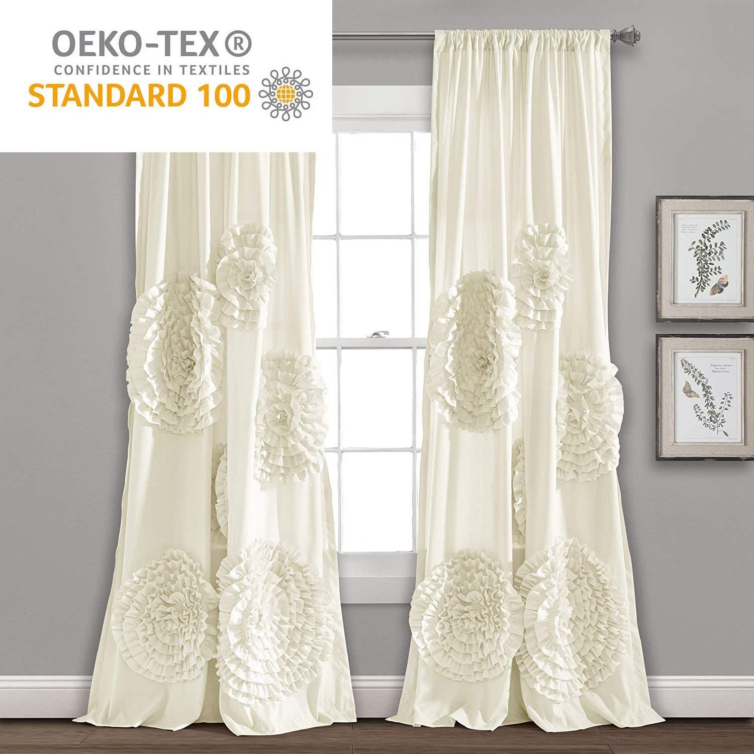 Lush Decor Acton Solid Semi-Sheer Rod pocket Single Curtain Panel & Reviews | Wayfair