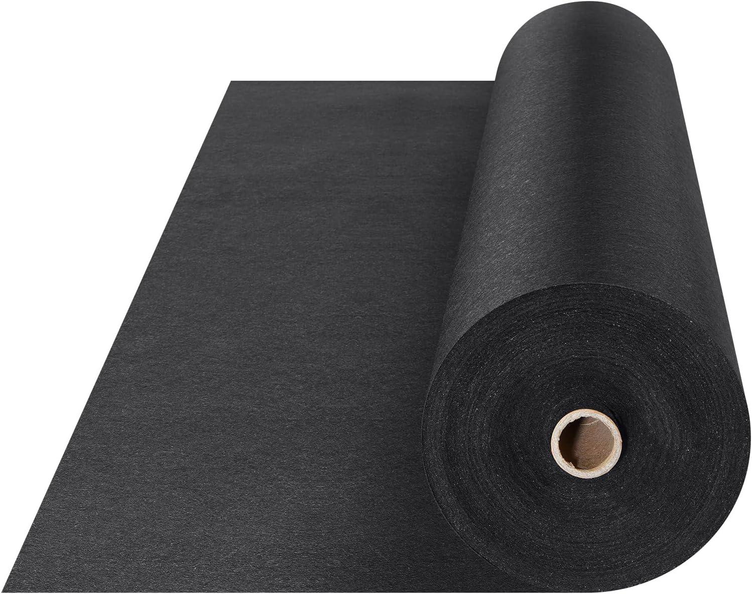 VEVOR 6FTx100FT Non-Woven Geotextile Heavy Duty 8oz Driveway Underlayment for Gravel, Ground Cover, Garden Weed Barrier, Drainage Fabric, Landscaping, Black