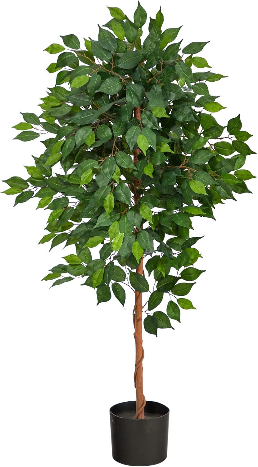 4-Foot Green Ficus Artificial Tree with Lights