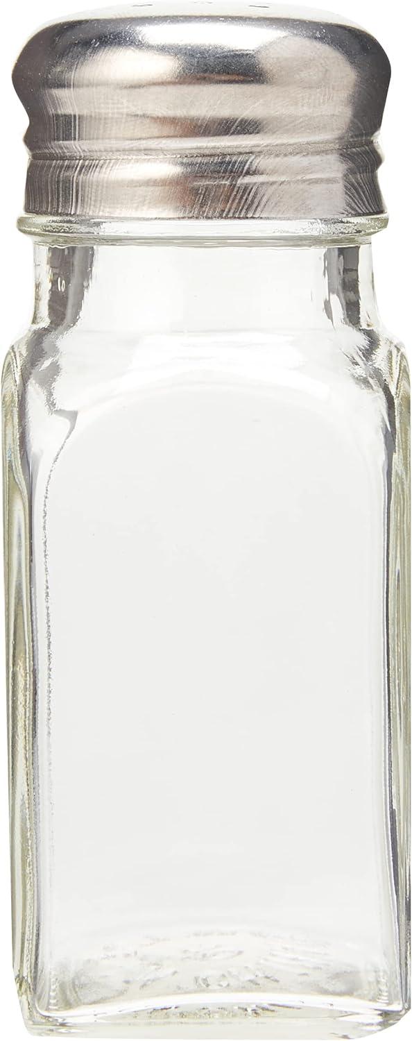 Clear Glass Salt and Pepper Shaker with Chrome Cap