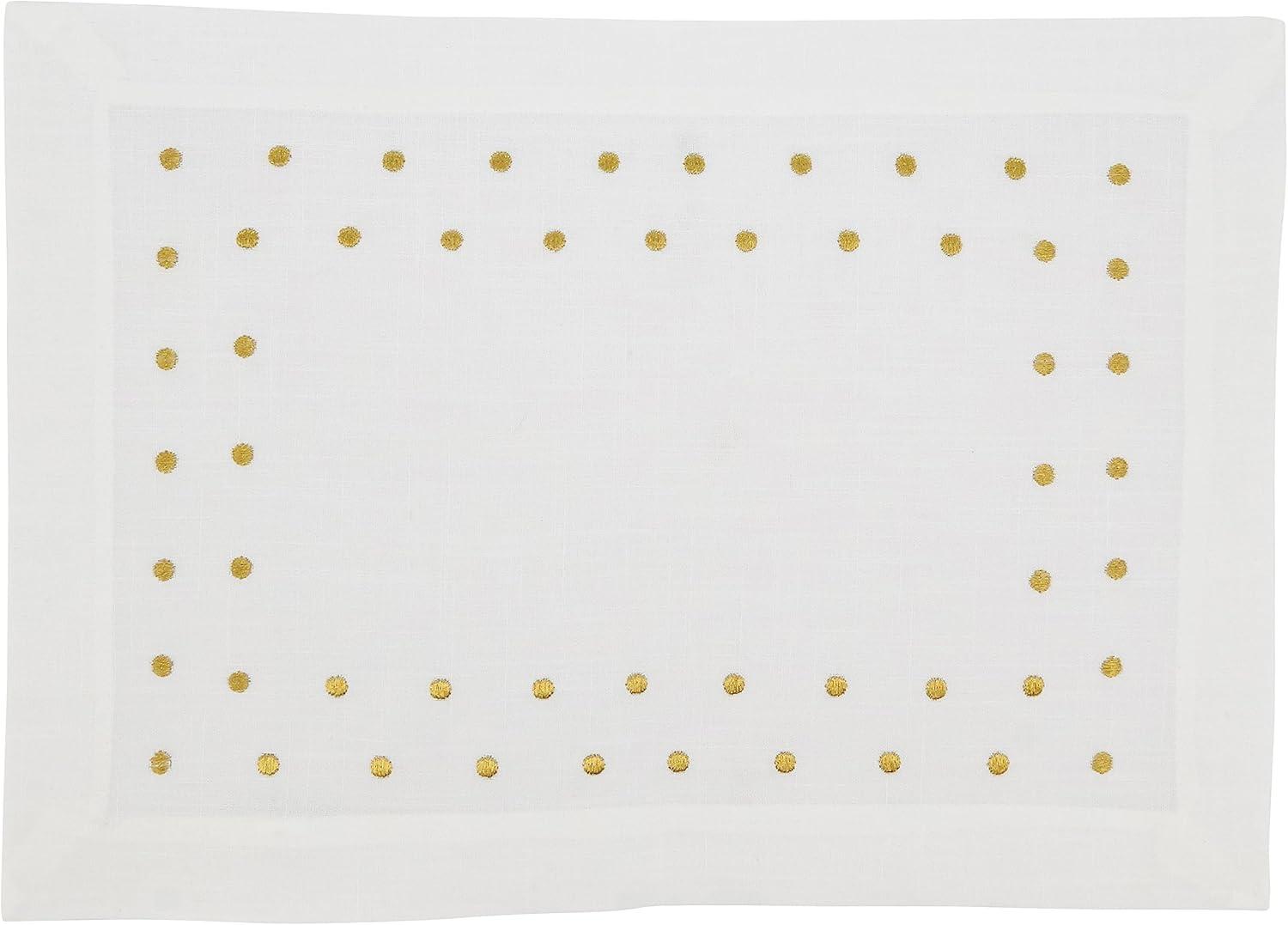 Saro Lifestyle Stylish Polka Dot Placemat (Set of 4),