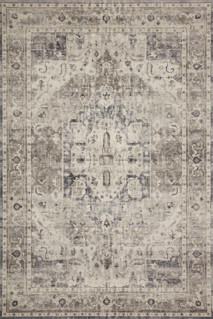 Loloi II Hathaway Printed Oriental Steel / Ivory Area Rug