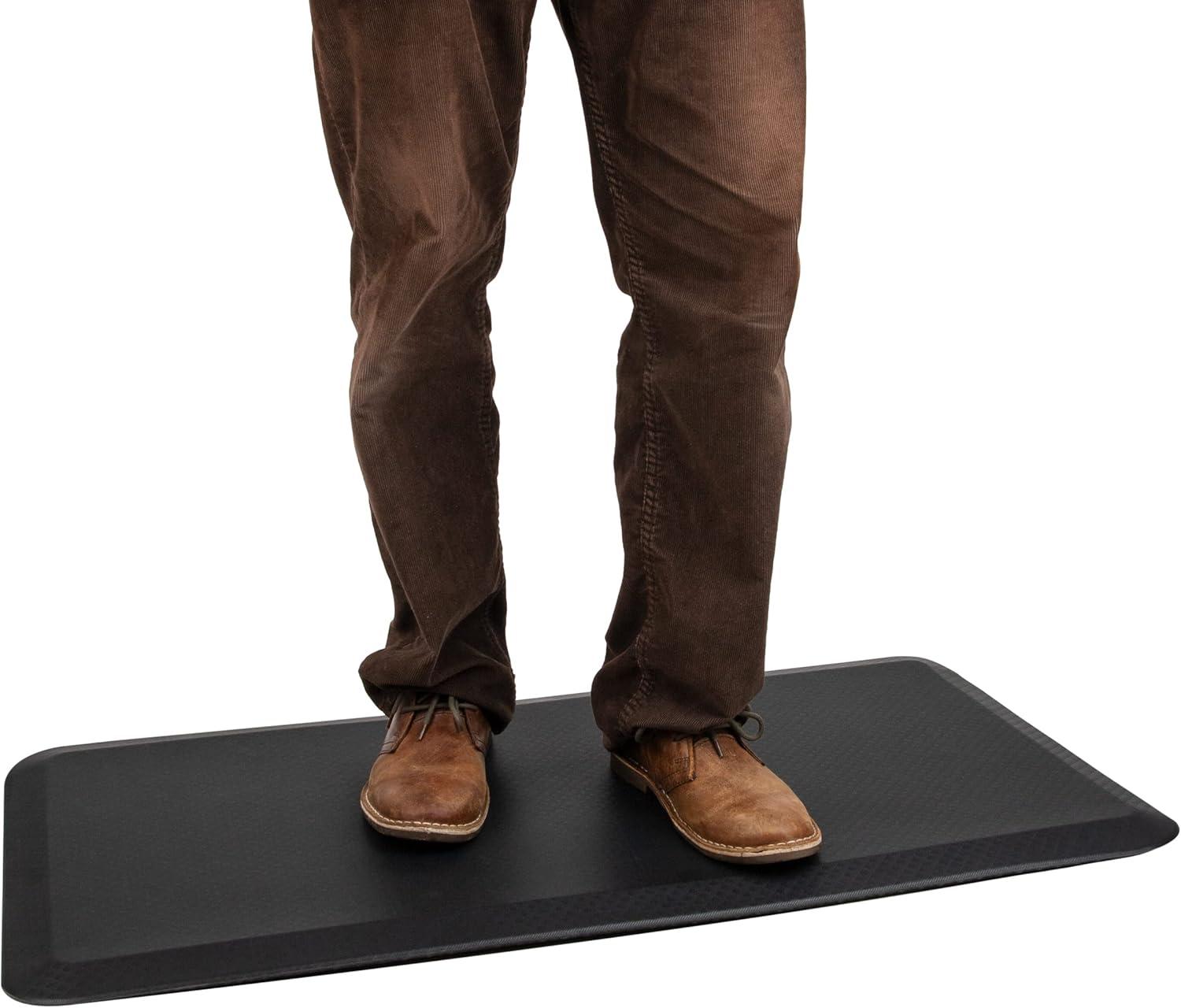 Mind Reader Mind Reader Anti Fatigue Kitchen Mat, Standing Desk Mat, Cushioned Mat, Office, Kitchen, Rubber, 39.5 x 20.25 x 0.75