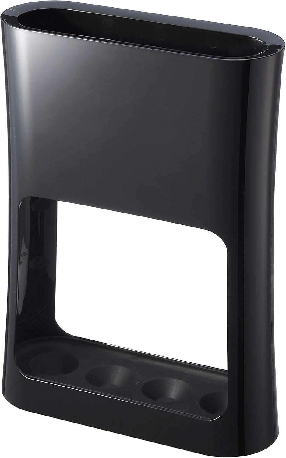 Compact Black Plastic Oval Umbrella Stand