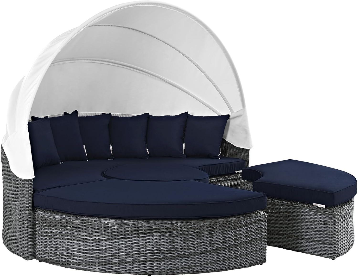 Modway Invite Canopy Outdoor Patio Sunbrella Daybed