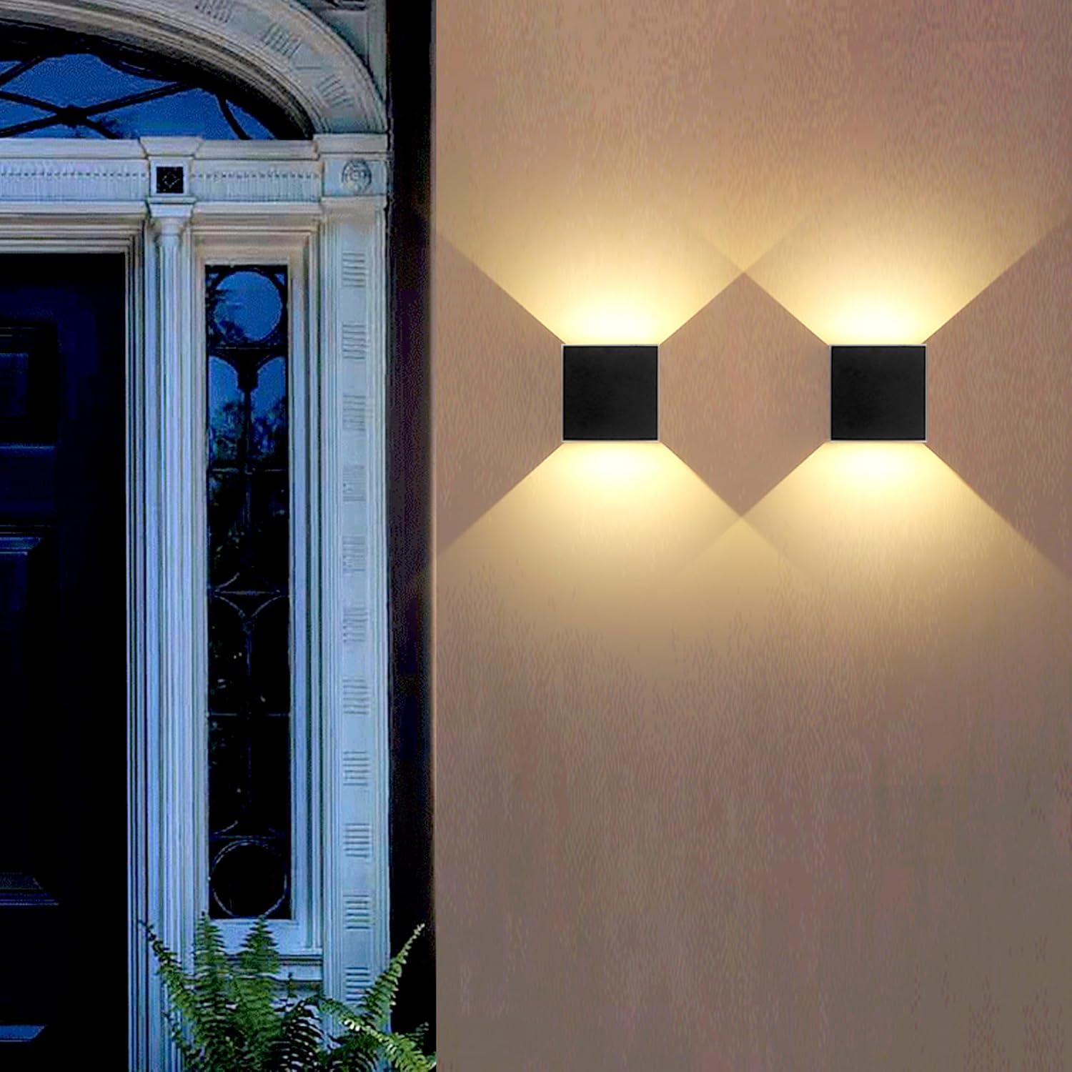 Outdoor Wall Sconce Up and Down Wall Light(2 Packs)