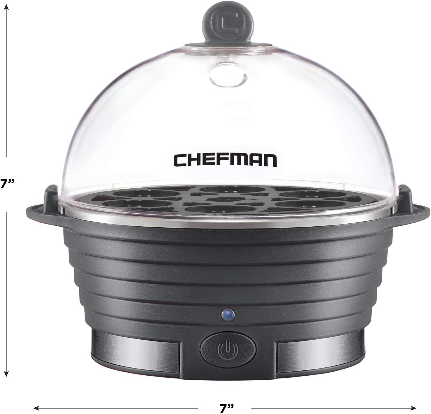 Chefman Electric Egg Cocedor/caldera, Egg-Maker Rápido, Grey
