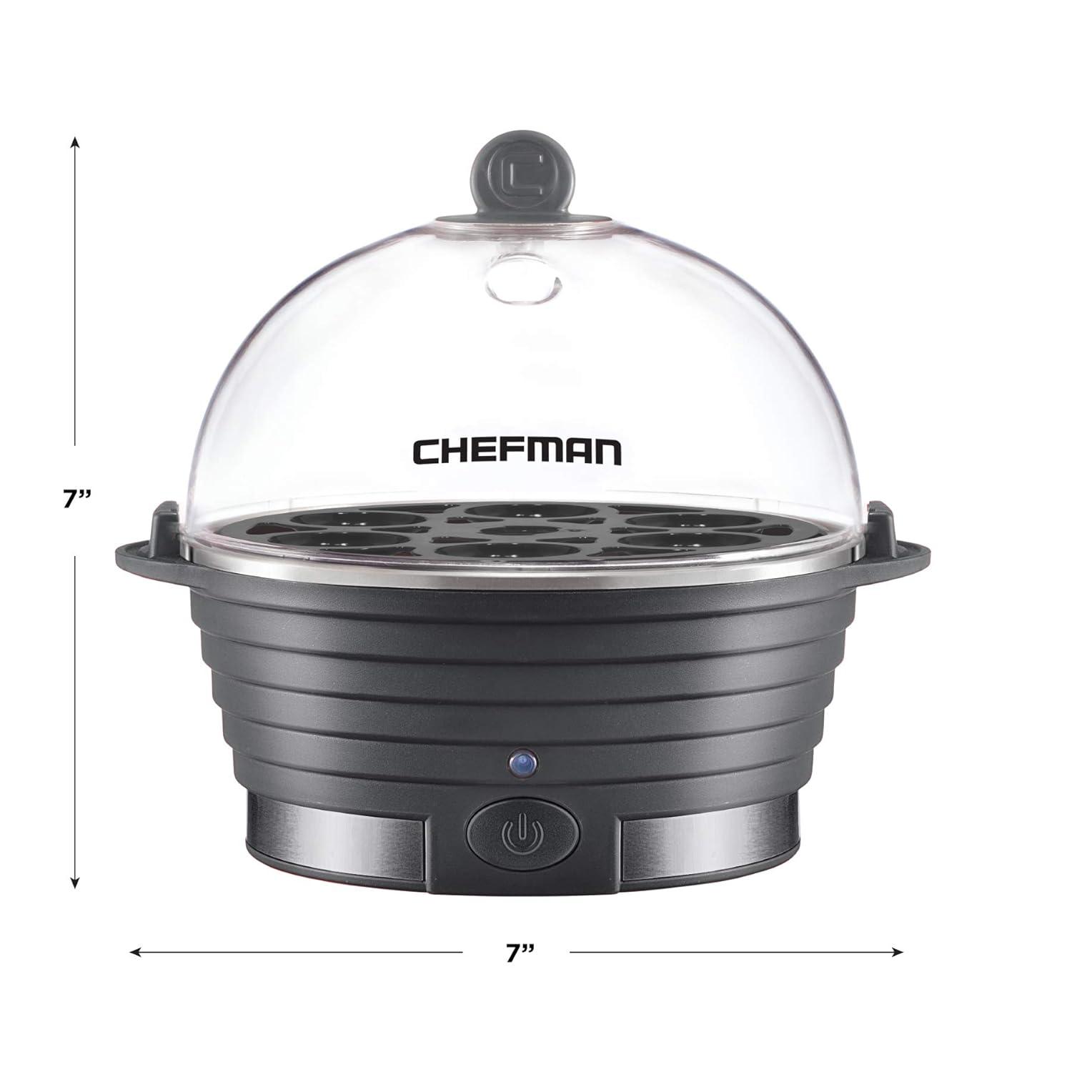 Chefman Electric Egg Cocedor/caldera, Egg-Maker Rápido, Grey