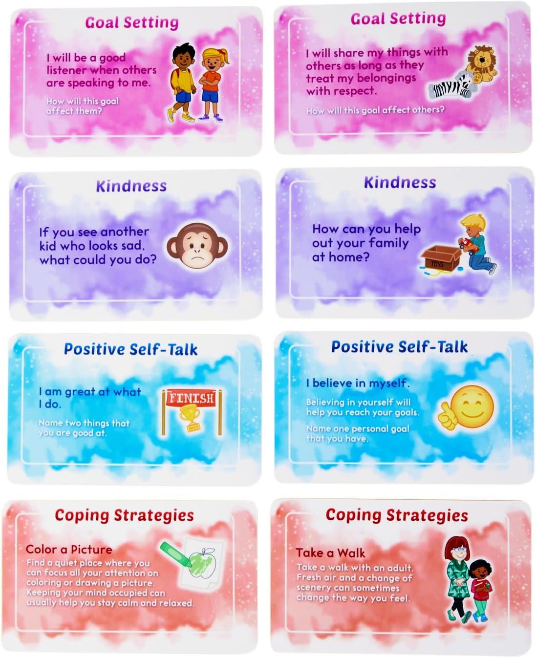Really Good Stuff Social-Emotional Learning Conversation Cards for The Classroom or Home-Help Kids Discuss Emotions with Strategies & Activities