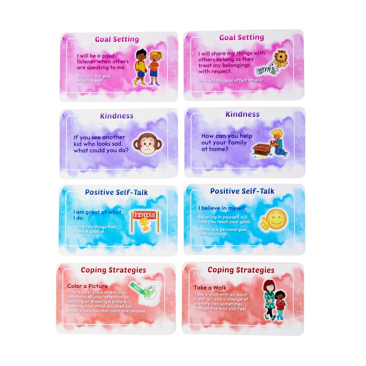 Really Good Stuff Social-Emotional Learning Conversation Cards for The Classroom or Home-Help Kids Discuss Emotions with Strategies & Activities